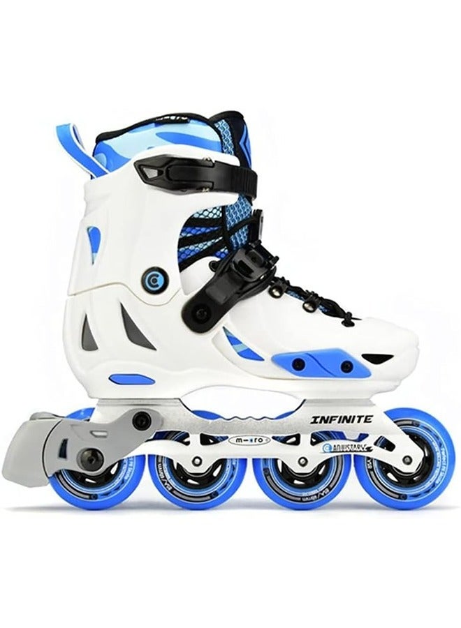 Micro Infinite White Inline Skates with Brake Set for Kids (33-36) | Adjustable Inline Roller Skates for Boys Kids & Girls | 7 to 14 Years UnisexOutdoor Skating Shoes | Skates for Kids|Outdoor Skating - Image 2