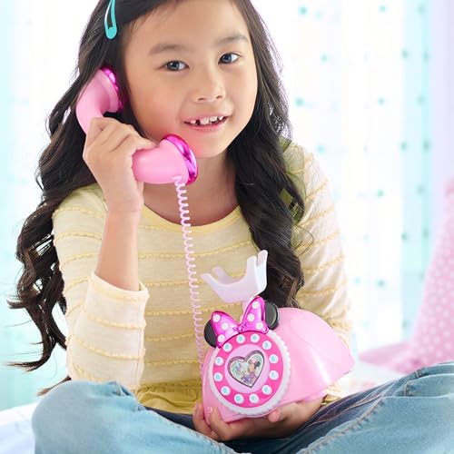 Just Play Disney Junior Minnie Mouse Ring Me Rotary Style Phone with Lights and Sounds Pink Kids Toys for Ages 3 Up by Just Play - Image 3