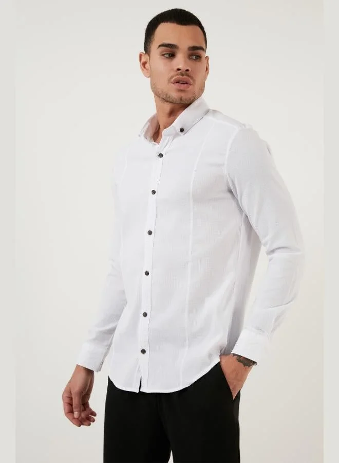 بوراتي قميص رجالي بياقة بأزرار من القطن من بوراتي