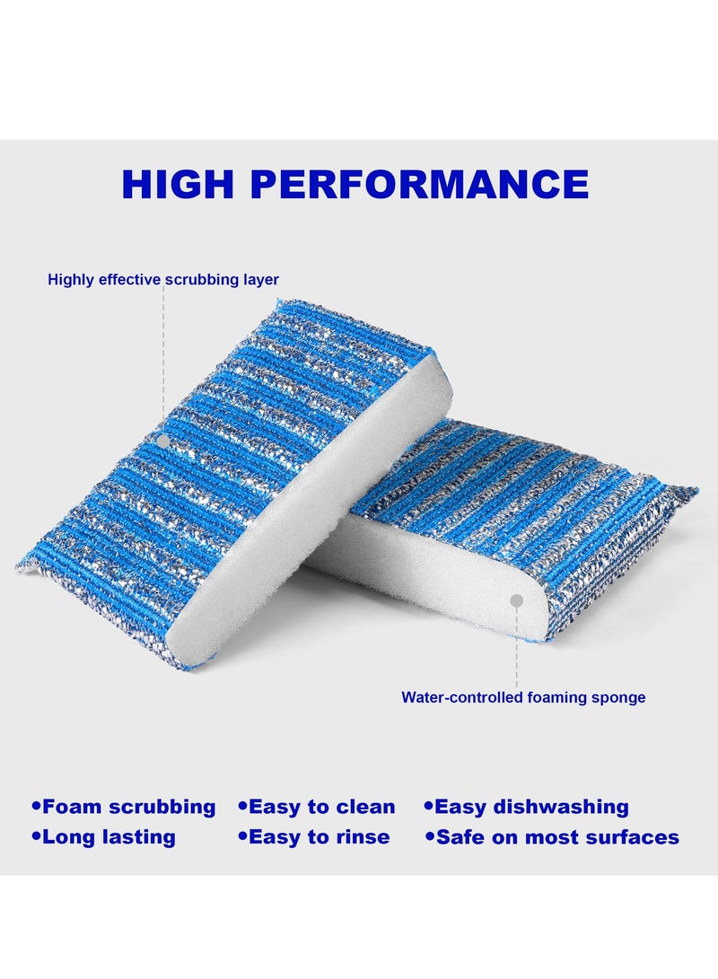 8-Pack Kitchen Scrub Sponges - Versatile Anti-Scratch Sponge with Heavy Duty Cleaning Power - Soft and Fast Cleaning Cleaning Brush for Utensils, Pans, Pans and Hard Stains - Image 2