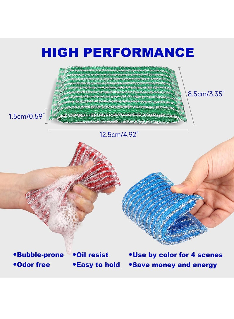 8-Pack Kitchen Scrub Sponges - Versatile Anti-Scratch Sponge with Heavy Duty Cleaning Power - Soft and Fast Cleaning Cleaning Brush for Utensils, Pans, Pans and Hard Stains - Image 3