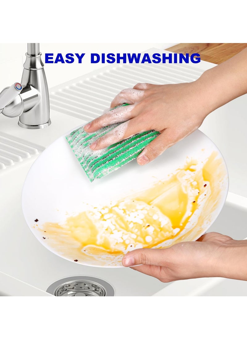 8-Pack Kitchen Scrub Sponges - Versatile Anti-Scratch Sponge with Heavy Duty Cleaning Power - Soft and Fast Cleaning Cleaning Brush for Utensils, Pans, Pans and Hard Stains - Image 4