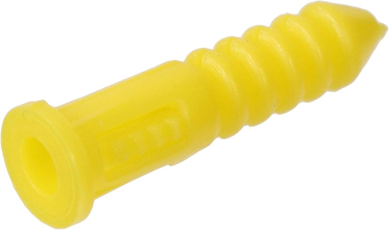 Hillman Ribbed Plastic Anchor, 4-6-8 X 7/8-Inch, Yellow, 100-Pack - Image 1