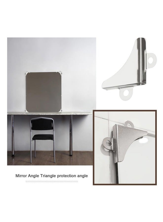 ECSiNG 20Pcs Picture Frame Protection Corners Replacement Mirror Picture Corner Fixing Brackets Metal L Shaped Corner Braces Silver 30.3x5.5mm - Image 2