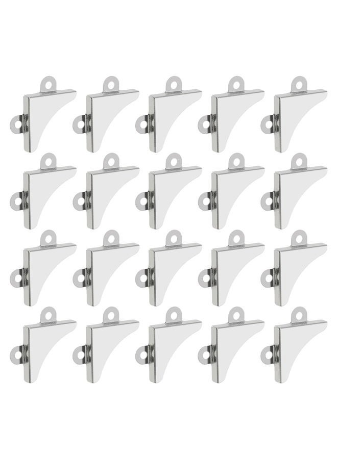 ECSiNG 20Pcs Picture Frame Protection Corners Replacement Mirror Picture Corner Fixing Brackets Metal L Shaped Corner Braces Silver 30.3x5.5mm - Image 1
