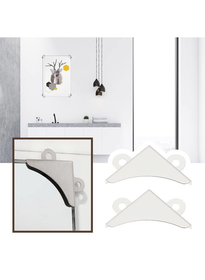 ECSiNG 20Pcs Picture Frame Protection Corners Replacement Mirror Picture Corner Fixing Brackets Metal L Shaped Corner Braces Silver 30.3x5.5mm - Image 4