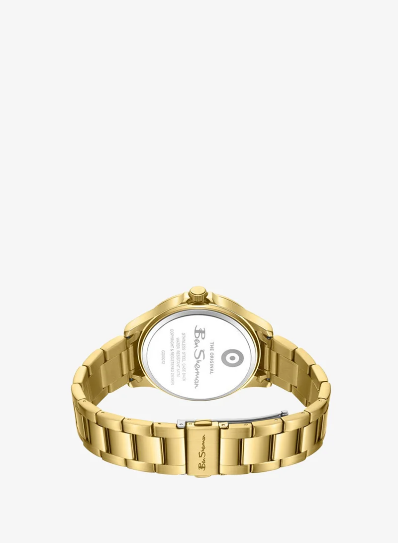 Ben Sherman gold Westminster White Dial Gold Stainless Steel Bracelet Analog Watch for Men, 43mm for Men | Best Price UAE