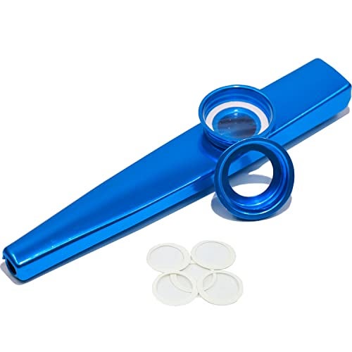 Fartime Blue Exquisite Aluminum Alloy Kazoo With 5 Kazoo Flute Diaphragms And A Beautiful Gift Box-Musical Instruments.(blue)… - Image 3