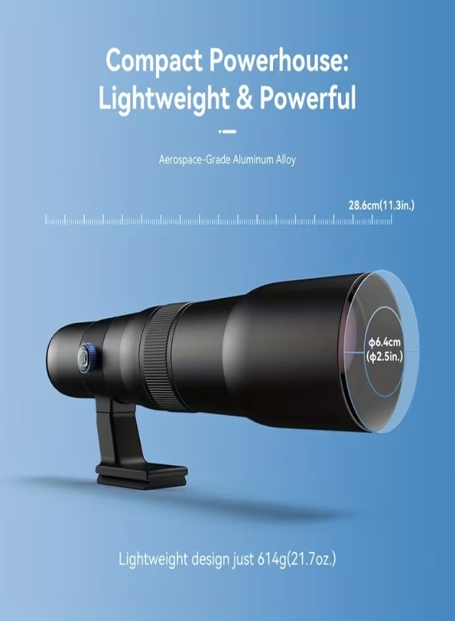 Apexel 50X Mobile Phone Monocular – HD Telephoto Lens with 55.5mm Objective, Tripod & Phone Clip, Aluminum Alloy, Large Field of View, Professional Lens for Stargazing, Concerts, Wildlife Observation, Compatible with iPhone & Other Smartphones - Image 5