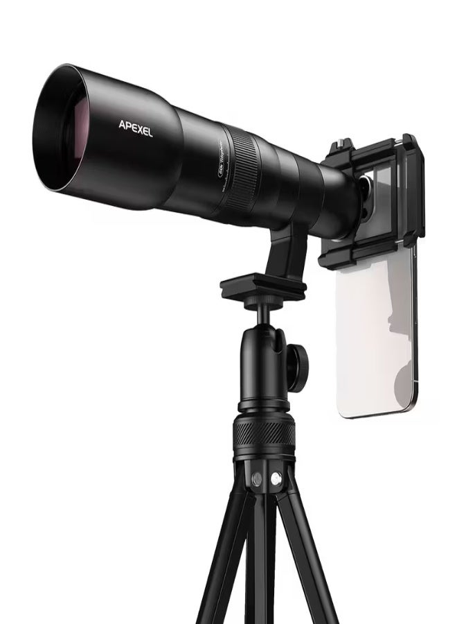 Apexel 50X Mobile Phone Monocular – HD Telephoto Lens with 55.5mm Objective, Tripod & Phone Clip, Aluminum Alloy, Large Field of View, Professional Lens for Stargazing, Concerts, Wildlife Observation, Compatible with iPhone & Other Smartphones - Image 2
