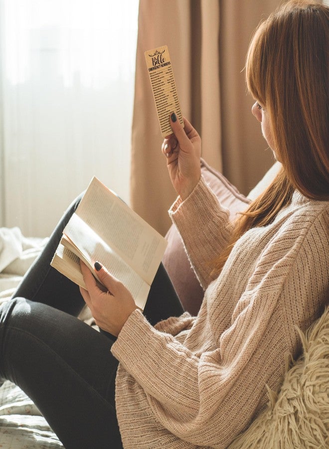 مجموعة VELATYVIO المكونة من 120 قطعة من فواصل الكتب الورقية على شكل أرقام طوارئ للكتاب المقدس، تتضمن آيات مسيحية، وهي مثالية كهدايا ترحيبية للكنيسة، أو كجوائز للصلاة في مدارس الأحد، أو كمكافأة للقراءة. مقاس 2.28 × 5.31 بوصة. - Image 4