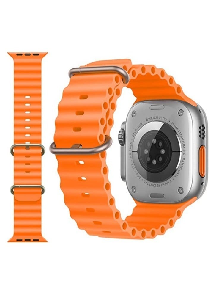 ELTRAZONE Sport New Silicone Band Compatible with Apple Watch Ultra Ocean 42/44/45/49mm Strap for iWatch Series Ultra 8 7 6 5 SE - Image 1