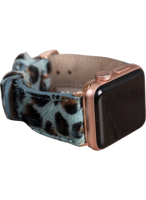 Apple Watch Compatible Leather Band 42-44-45MM Leopard LEO56