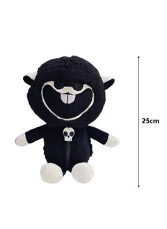 Generic Nightmare Critters Game Surrounding 25 cm Plush Toy, Realistic Cute Soft Plush Doll, Gift for Boys and Girls Game Fans (Black Big Mouth Lamb)  - Image 2