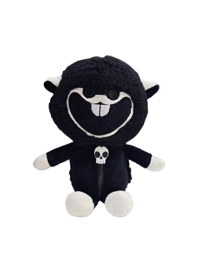 Nightmare Critters Game Surrounding 25 cm Plush Toy, Realistic Cute Soft Plush Doll, Gift for Boys and Girls Game Fans (Black Big Mouth Lamb)  - Image 1