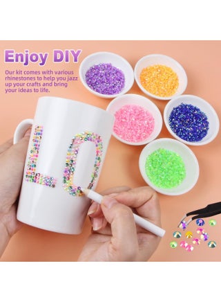 Resin Jelly Rhinestones Kit for Bedazzling, 32000 Pcs 3mm Flatback Gems Kit, 32 Colors DIY Bulk Resin Gems Set with 3Pcs 10ml Glue for Crafting Nail Art Clothing Shoes Nail Embellishments - view 4