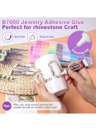 Resin Jelly Rhinestones Kit for Bedazzling, 32000 Pcs 3mm Flatback Gems Kit, 32 Colors DIY Bulk Resin Gems Set with 3Pcs 10ml Glue for Crafting Nail Art Clothing Shoes Nail Embellishments - view 3
