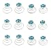 canjoyn 24 Pcs Bridal Gem Spin Hair Pins Swirl Hair Twists Coils Wedding Spiral Twist Hairpins Shiny Rhinestone Crystal Twisters Metal Spiral Updo Prom (Light Blue) - Image 2