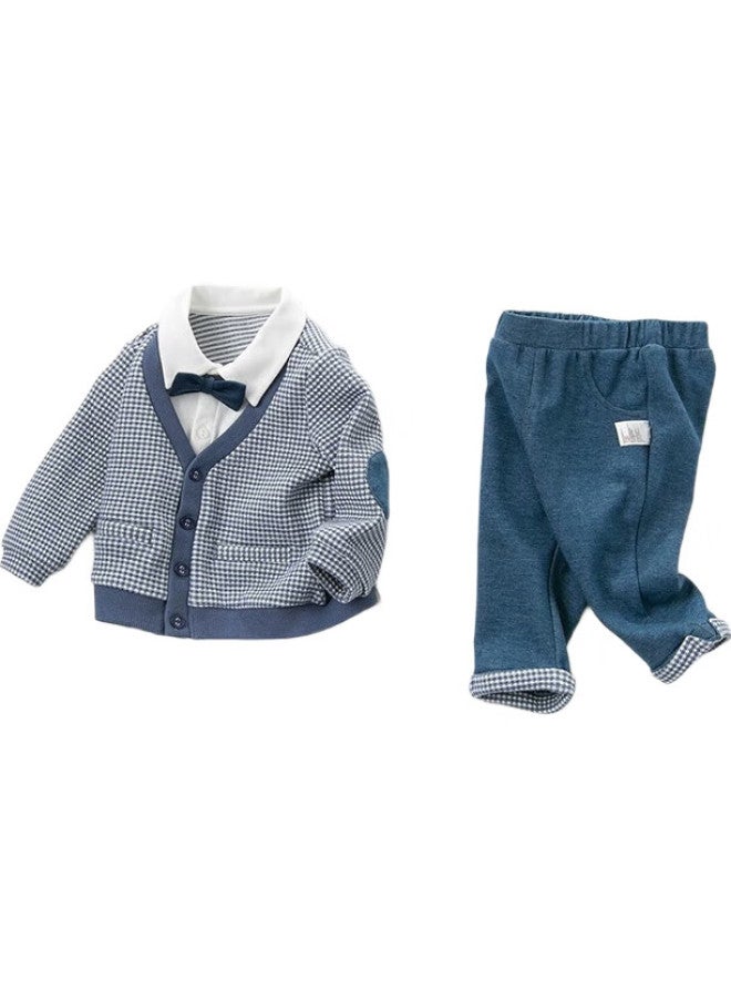 Dave & Bella Children'S Outfit, Boys' Spring And Autumn Set, Baby Boy Stylish Clothing, Gentleman Casual Wear For Boys - Image 1