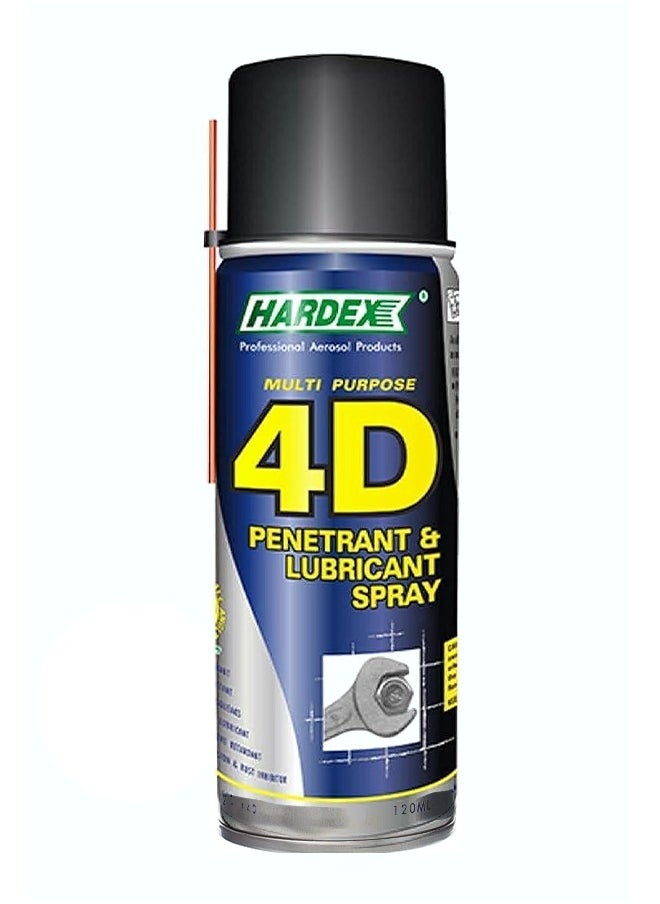 Hardex Hardex 4D Multi Purpose Rust Remover and Lubricant Spray 120ml 