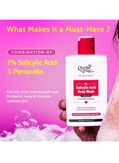 Chemist at Play 1% Salicylic Acid Body Wash Helps Prevent Back & Body Acne Smoothens Bumpy Texture | For Sweaty Oily Normal And Dry Skin | Paraben And SLS Free Suitable For Men And Women - 236 ml / 16 fl oz  - Image 3
