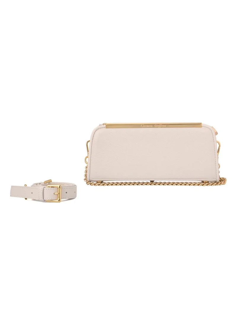 Carmen Steffens White Bianco Baguette Bag