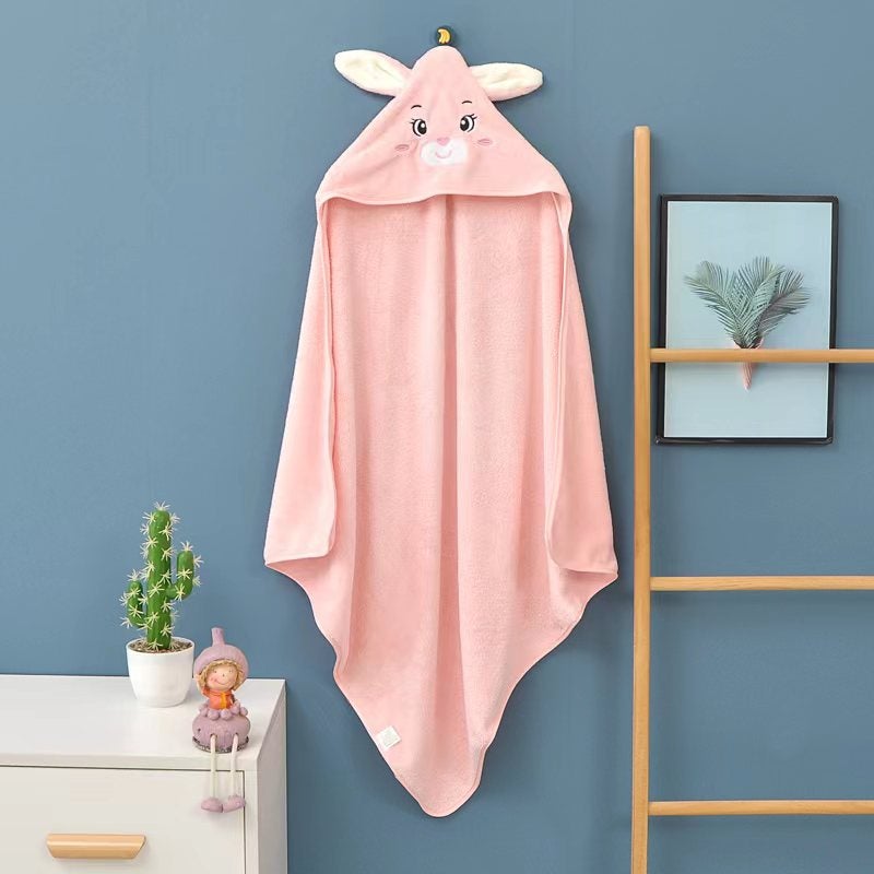 Coral Fleece Children'S Bath Towel Bath Wrapping Towel Newborn Wrapping Towel Bag Thickened Cartoon Absorbent Cloak Holding Quilt - Image 4