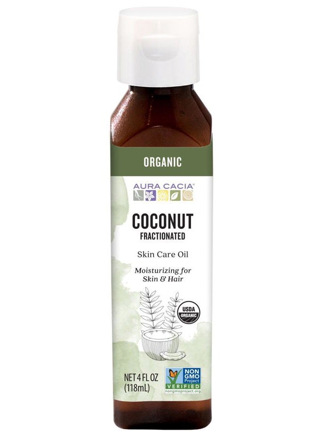 Aura Cacia Certified Organic Fractionated Coconut Oil | 4 fl. oz. - Image 1