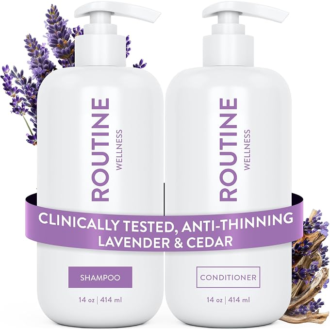 Routine Wellness Anti-Thinning Shampoo & Conditioner Lavender & Cedar - Image 1