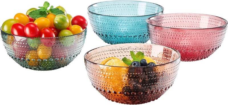 WRINGO Multi Color Glass Bowl for Kitchen Prep, Dessert, Dips, and Candy Dishes, Cake, Snack Bowl Set of 6 Or Nut Bowls, and Microwave Safe Clear Glass Bowls for Mixing, Storing Size 4.5 Inch (WR-07) - Image 5