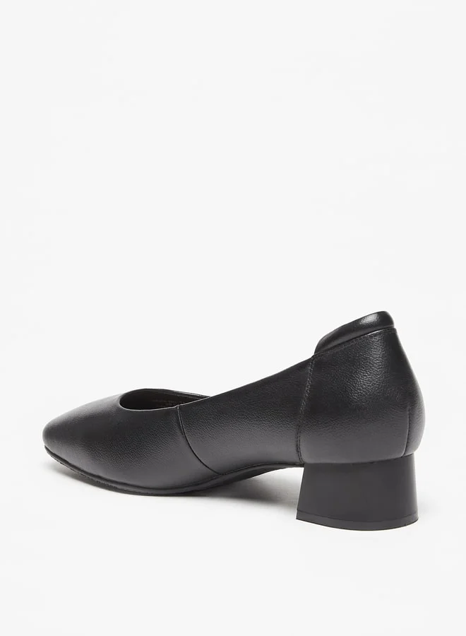 Le Confort Solid Slip-On Shoes with Block Heels