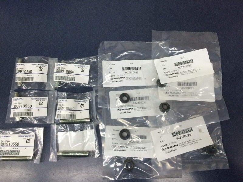 طقم صمولة دعامات عادم سوبارو WRX STI ليجاسي إمبريزا فورستر كروس تريك أوبرا 800910550 902370029 أصلي OEM