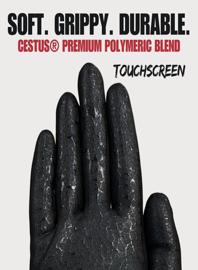 Cestus C11e, ANSI A1 Cut-Resistant Work Gloves, Textured Nitrile Coated, Touchscreen, Performance Knit, 12/120 Bulk Pairs (12 Pairs, Large) - Image 3
