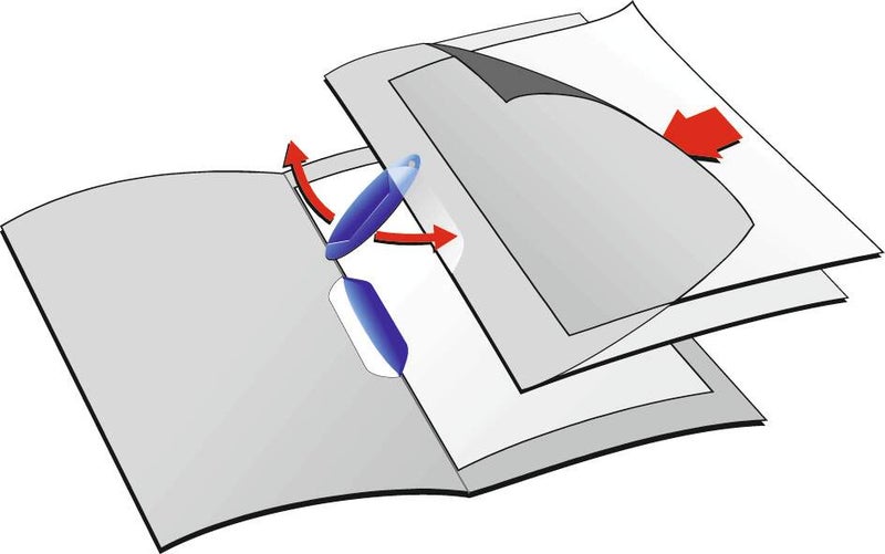 ديورابل مجلد SWINGCLIP® شفاف A4 سعة 30 ورقة | مجلد ملفات بولي بروبيلين مرن بمشبك بلاستيكي دوّار بيضاوي، مشبك أزرق غامق لسهولة الحمل وحماية المستندات، دون ثقب — ديوريبل - Image 4