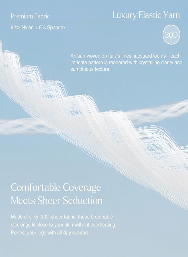 جوارب شفافة من بوبيلوش للنساء، مقاس 30D، لون أسود منقط، جوارب ضاغطة، جوارب نايلون نسائية - Image 5