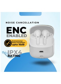 GRABIT GTUNES-GROOVE  True Wireless Earbuds – Best for Couples Smart Twin Design & Clear Sound. GTUNES-GROOVE True Wireless Earbuds with Bluetooth 5.4 offer In-ear + Semi in-ear design for a perfect fit. The 600mAh battery provides 6-hour playtime per charge, with 4 full recharges. Enjoy Enhanced Transparency Mode, quad-mic clarity, and 13mm drivers for rich sound. Smart touch controls and digital battery display add convenience. Type-C fast charging, compatible with iPhone, Samsung, OnePlus, Xiaomi, Huawei, Google Pixel, iPads, MacBooks, and more..  - Image 2