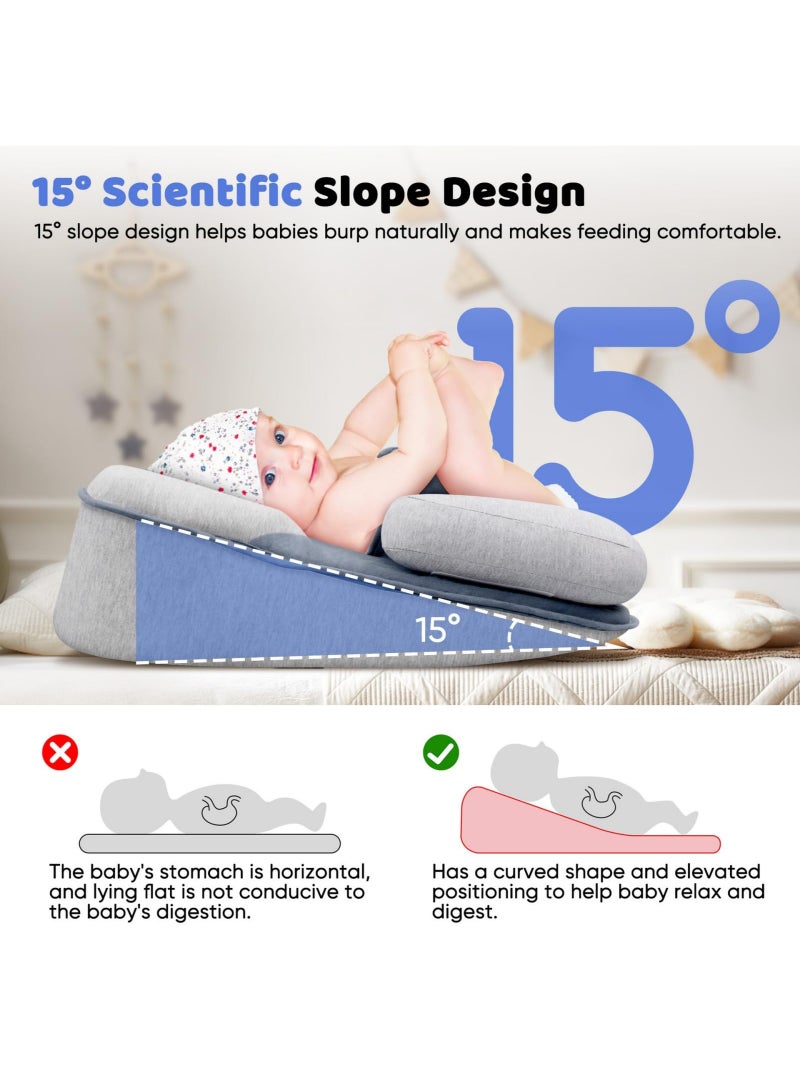 CoddleBaby Baby Lounger Pillow for Newborns - Ergonomic Nursing & Anti-Reflux Support Cushion with Gentle Incline for Feeding, Rest & Play, Portable & Machine Washable - Image 3