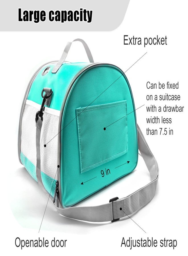 KATOLK Small Animal Carrier Bag, Upgraded Portable Guinea Pig Carriers, Transparent Hamster Carrying Case, Reptile Rat Rabbit Bearded Dragon Hedgehog Carrier Bag for Travel, Hiking, Walking, Outdoor (Green) - Image 4