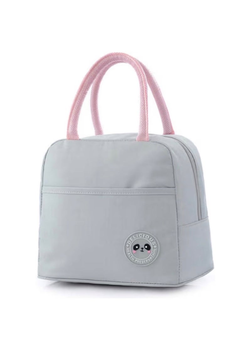 MengCat Lunch Bag Insulated Lunch Bags for Women,Lunch Cool Bag Adults Water-Resistant Thermal Leak-Proof Lunch Organizer for Children Men Work Picnic (Grey) - Image 1