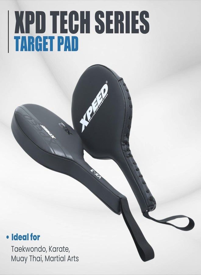 Xpeed Unbeatable Matt PU Target Pad EVA Foam Padded Pads for Boxing, Kicking, Muay Thai & Martial Arts || Training Punching Focus Target Pads (Black) (Pair of 1) - Image 2
