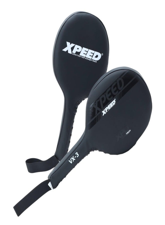 Xpeed Unbeatable Matt PU Target Pad EVA Foam Padded Pads for Boxing, Kicking, Muay Thai & Martial Arts || Training Punching Focus Target Pads (Black) (Pair of 1) - Image 1