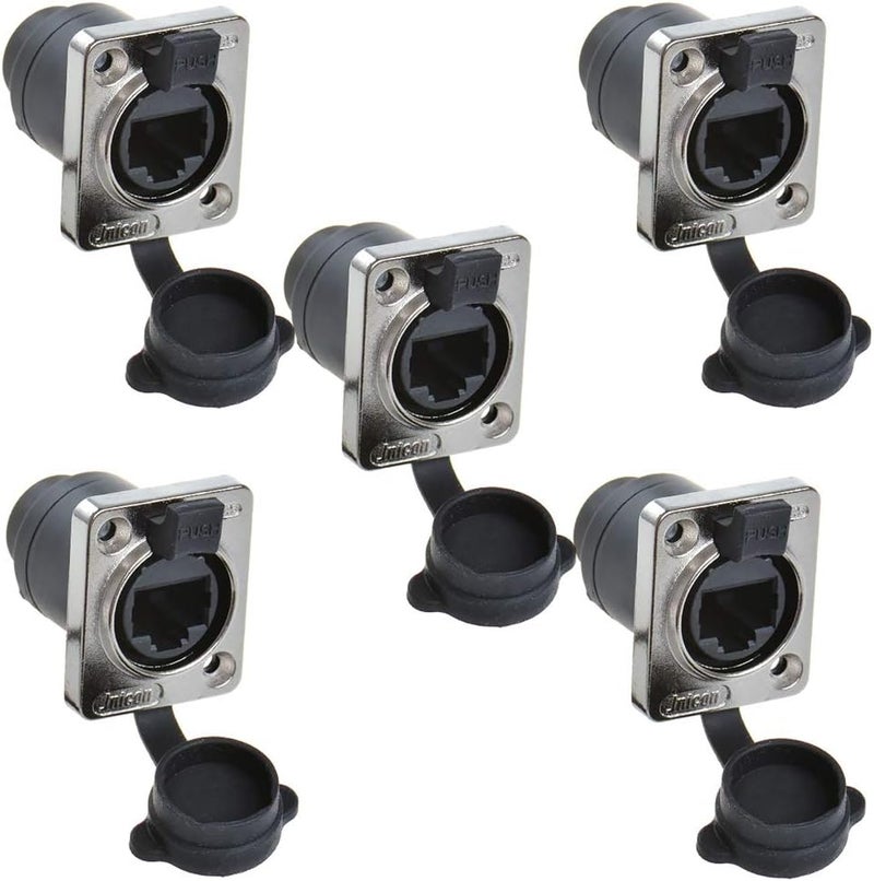 ANMBEST موصل لوحة تركيب أنمبيست 5 قطع RJ45 IP65 مقاوم للماء لكابلات Cat5/5e/6 - Image 1