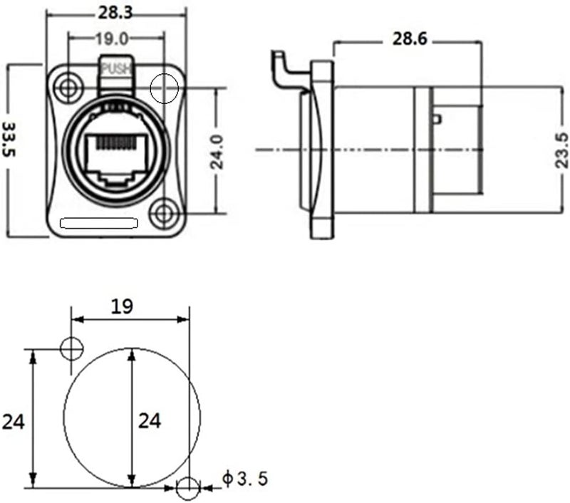 ANMBEST موصل لوحة تركيب أنمبيست 5 قطع RJ45 IP65 مقاوم للماء لكابلات Cat5/5e/6 - Image 5