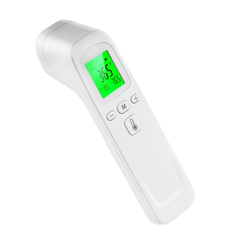 Non-contact Thermometer White High Precision Infrared Sensor - LCD Backlight Display Forehead Thermometer for Home Daily Health Monitoring & Object Temperature Testing - Image 1