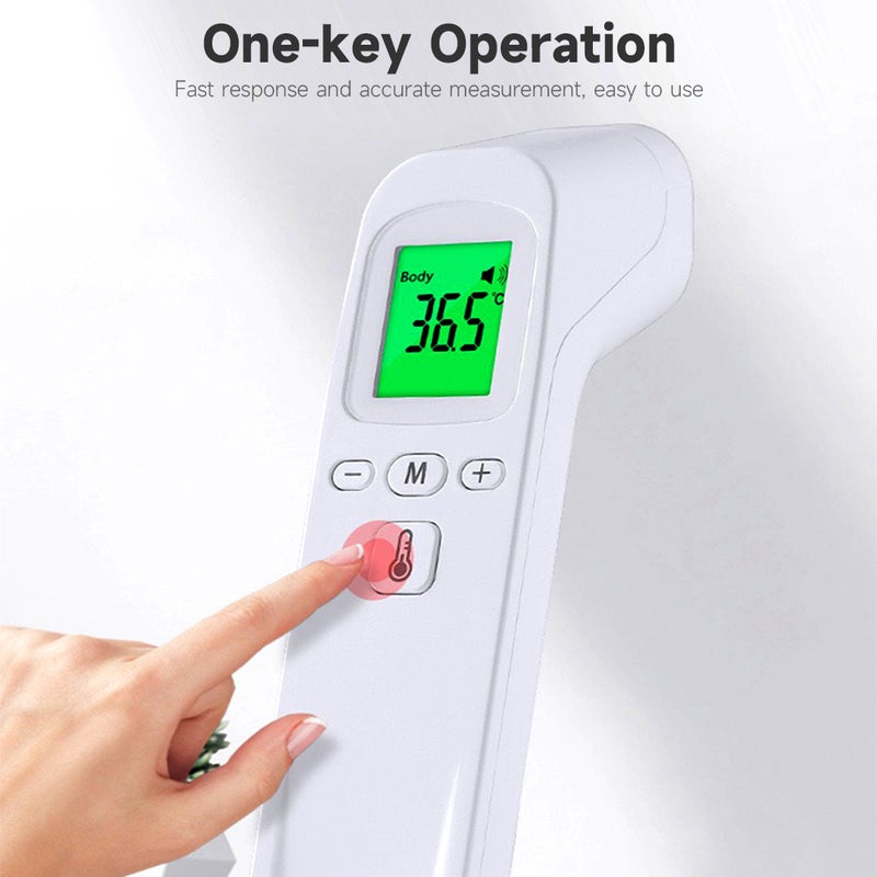 Non-contact Thermometer White High Precision Infrared Sensor - LCD Backlight Display Forehead Thermometer for Home Daily Health Monitoring & Object Temperature Testing - Image 5