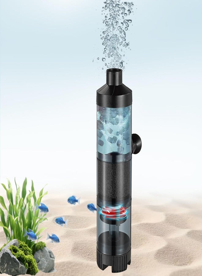 Carefree Fish فلتر فقاعات إسفنجي لحوض السمك من كير فري مع جامع لفضلات الأسماك، هادئ لأحواض الأسماك من 10 إلى 60 جالون للمياه المالحة والعذبة (لا يشمل مضخة الهواء). - Image 1