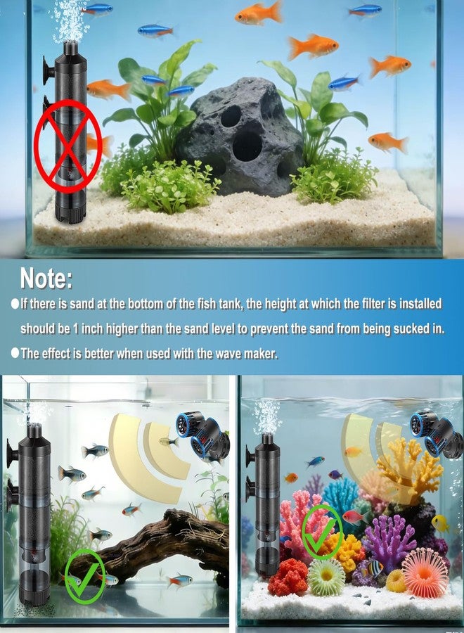 Carefree Fish فلتر فقاعات إسفنجي لحوض السمك من كير فري مع جامع لفضلات الأسماك، هادئ لأحواض الأسماك من 10 إلى 60 جالون للمياه المالحة والعذبة (لا يشمل مضخة الهواء). - Image 5