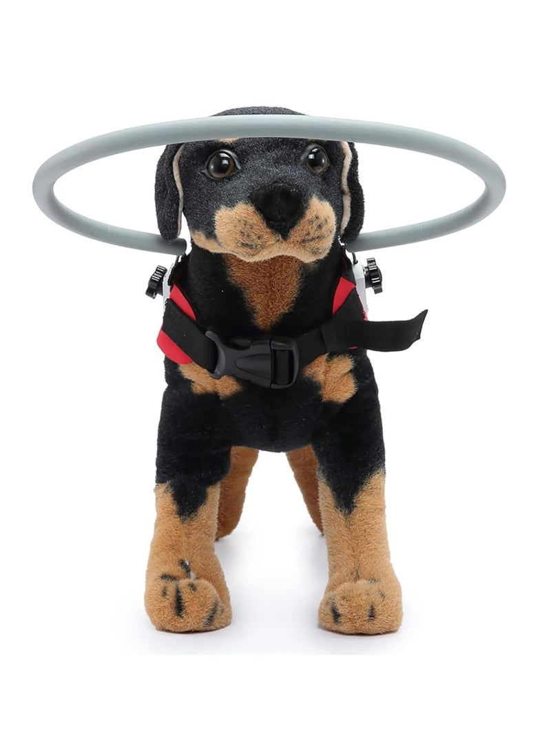 معدات سلامة الكلاب العمياء، حلقة مانعة للتصادم، طوق عاكس لحماية القطط والكلاب التي تعاني من العمى، وضعف البصر، وعيون مريضة من الاصطدام، لون أحمر. - Image 3