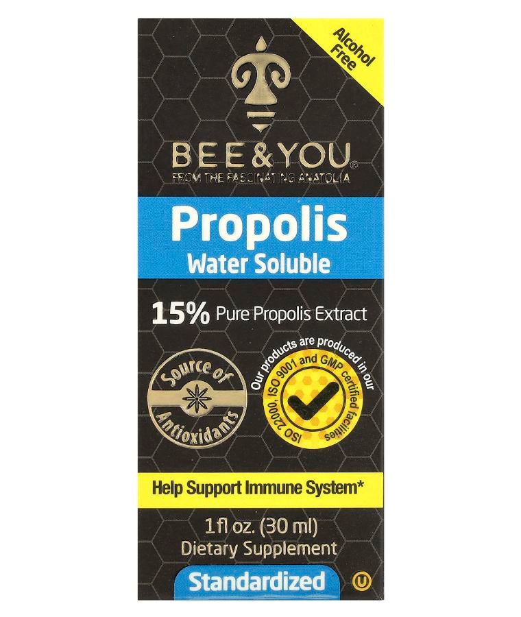 BEE & YOU Propolis Water Soluble Alcohol Free 1 fl oz (30 ml)