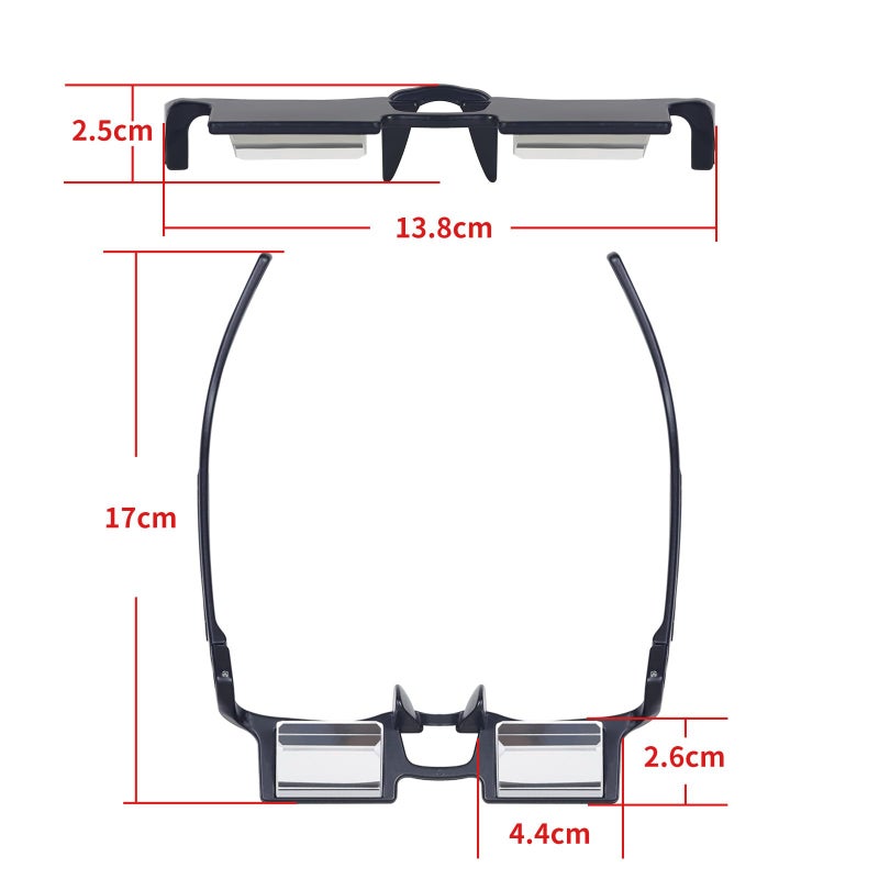 okcsc New Upgraded Reading Glasses Lying Down Bed Light Periscope Glasses for Reading Watching TV Glasses 90°Angle Prism Glasses Release Neck While Watching Reading Playing Mobile Unisex Lazy Glasses - Image 5